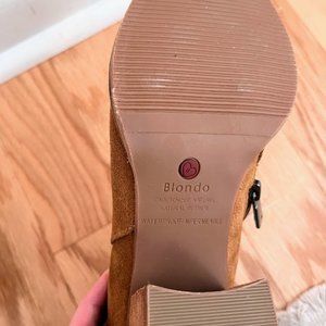 NWT Blondo Waterproof Tan Suede Ankle Boot - Size 7.5